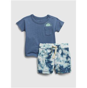 Modrý klučičí baby set tie-dye outfit GAP