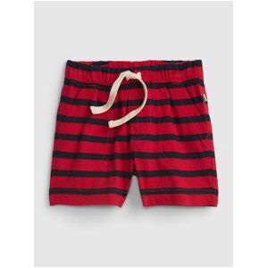 Červené klučičí baby kraťasy pull-on stripe short GAP