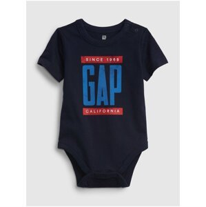 Modré klučičí baby body GAP Logo arch short sleeve
