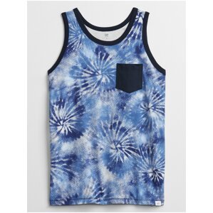 Modré klučičí dětské tílko tie-dye tank top GAP