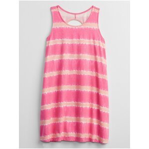 Růžové holčičí dětské šaty print swing dress GAP