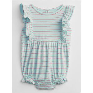 Modré holčičí baby body stripe bubble shorty one-piece GAP