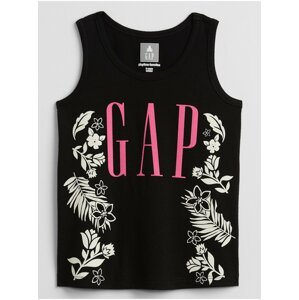 Černé holčičí dětské tílko GAP Logo tank top