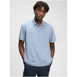 Modré pánské polo tričko organic cotton GAP