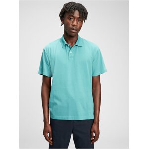 Modré pánské polo tričko organic cotton GAP