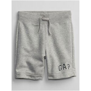 Šedé klučičí dětské kraťasy GAP Logo pull-on shorts