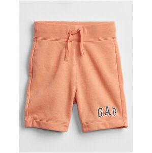 Oranžové klučičí dětské kraťasy GAP Logo pull-on shorts