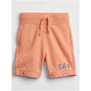 Oranžové klučičí dětské kraťasy GAP Logo pull-on shorts