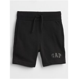 Černé klučičí dětské kraťasy GAP Logo pull-on shorts