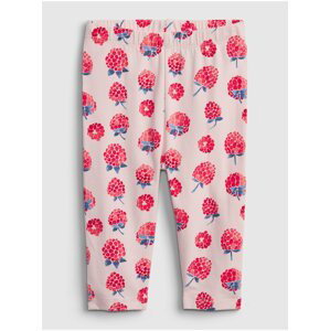 Růžové holčičí dětské legíny organic cotton crop leggings GAP