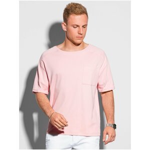 Pánské tričko bez potisku S1386 - světle růžová
