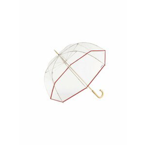 Cachemir Transparente průhledný holový deštník - Červená