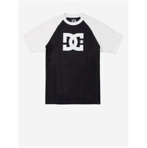 Dc STAR black/white pánské triko s krátkým rukávem - černá