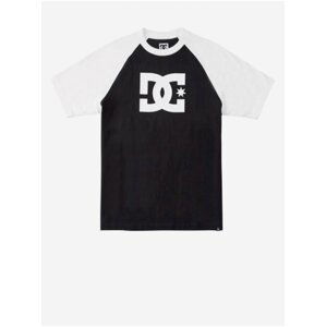 Dc STAR black/white pánské triko s krátkým rukávem - černá