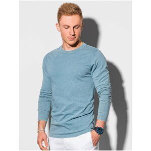 Světle modré pánské basic tričko Ombre Clothing