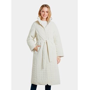 Krémový dámský prošívaný zimní kabát Desigual Granollers