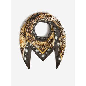 Zlato-černý dámský vzorovaný šátek Guess