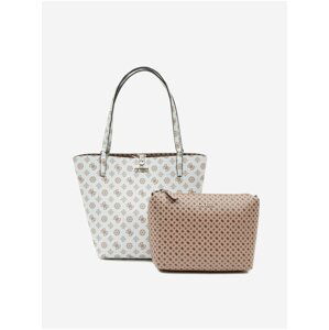 Bílo-růžový dámský oboustranný shopper Guess