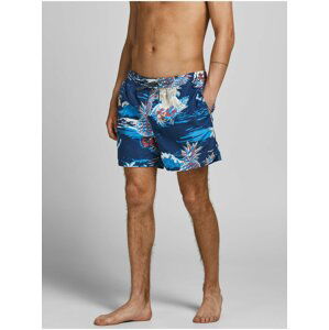 Modré vzorované plavky Jack & Jones Bali