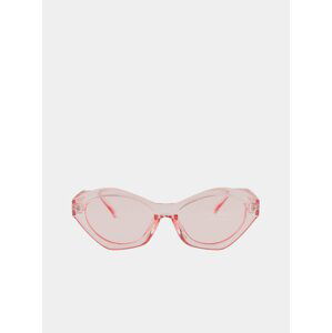 Růžové sluneční transparentní brýle Pieces Laura