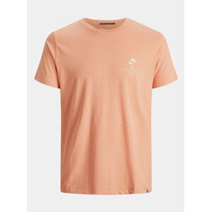 Oranžové tričko s potiskem Jack & Jones Poolside