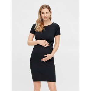 Černé těhotenské pouzdrové basic šaty Mama.licious Sia