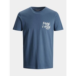 Modré tričko s potiskem Jack & Jones Streams