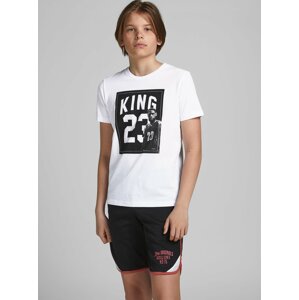 Bílé klučičí tričko s potiskem Jack & Jones Legends