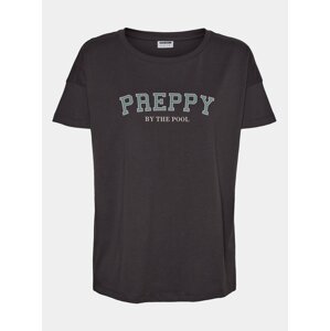 Tmavě šedé tričko s potiskem Noisy May Preppy