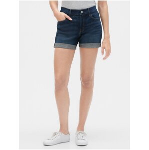 Modré dámské džínové kraťasy mid rise 5 denim shorts with Washwell " GAP