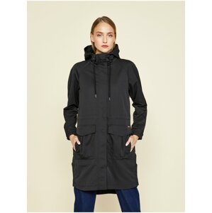 Černá dámská lehká dlouhá bunda s kapucí ZOOT.lab Hezel