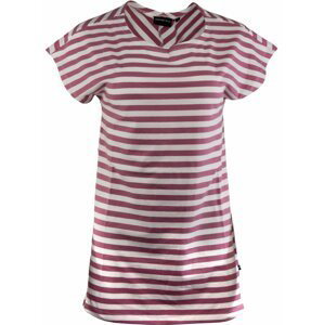 Bílo-růžové dámské pruhované tričko ALPINE PRO LANDERSA