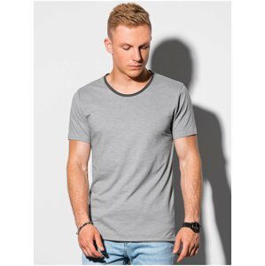 Šedé pánské basic tričko Ombre Clothing