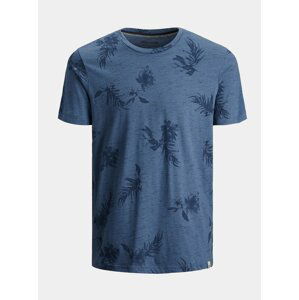 Modré vzorované tričko Jack & Jones Cali