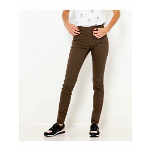 Khaki slim fit kalhoty CAMAIEU