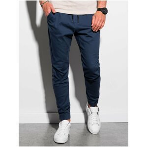 Tmavě modré pánské kalhoty Ombre Clothing P885
