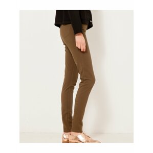 Khaki slim fit kalhoty CAMAIEU