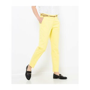 Žluté straight fit kalhoty CAMAIEU