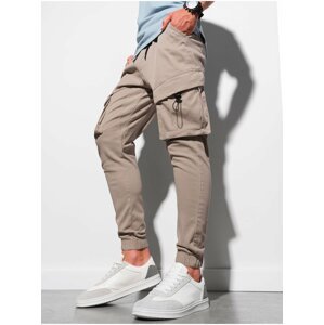 Béžové pánské kalhoty s kapsami P1026