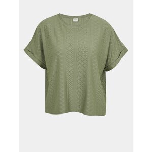 Zelené vzorované tričko Jacqueline de Yong Fatinka