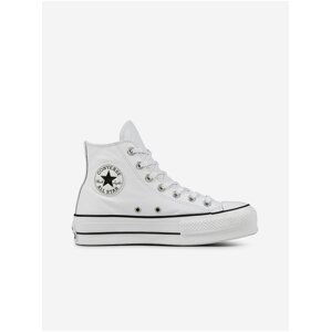 Bílé dámské kožené kotníkové tenisky Converse