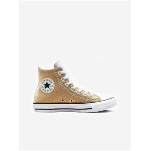 Dámské vzorované kotníkové tenisky ve zlaté barvě Converse Chuck Taylor All Star Leopard Glitter