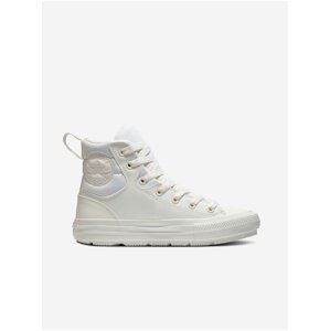 Krémové unisex kotníkové tenisky Converse Chuck Taylor All Star Berkshire Boot Leather