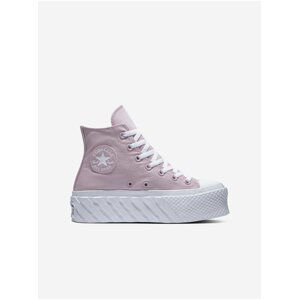 Světle fialové dámské kotníkové tenisky na platformě Converse Chuck Taylor All Star Extra High Platform