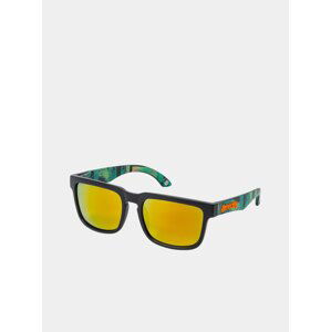 Zelené pánské vzorované sluneční brýle Meatfly Memphis