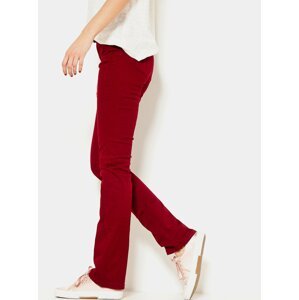 Červené  flared fit kalhoty CAMIAEU