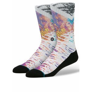 Černo-bílé pánské ponožky s barevným vzorem Stance Meld