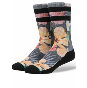 Černo-šedé pánské ponožky s květinovým motivem Stance Lynx