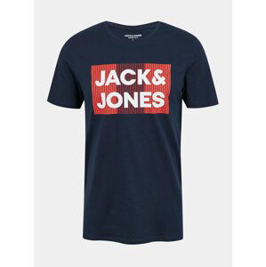 Tmavě modré tričko s potiskem Jack & Jones