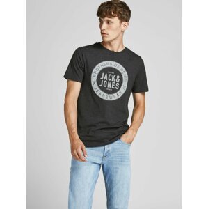 Tmavě šedé tričko s potiskem Jack & Jones Jeans
